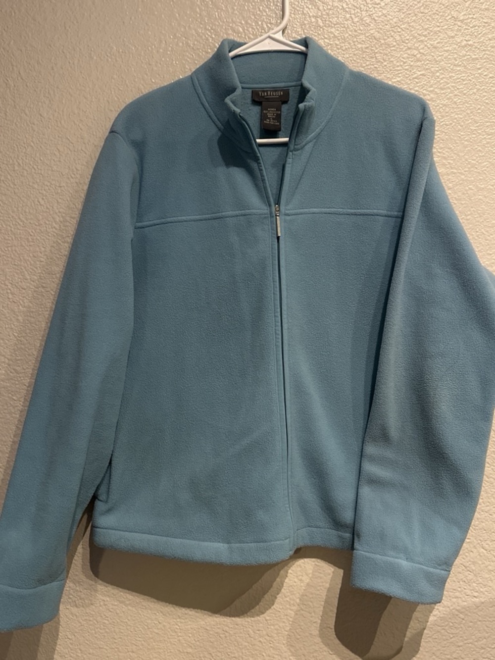 Van Heusen Blue Fleece Full-Zip Jacket Size Medium